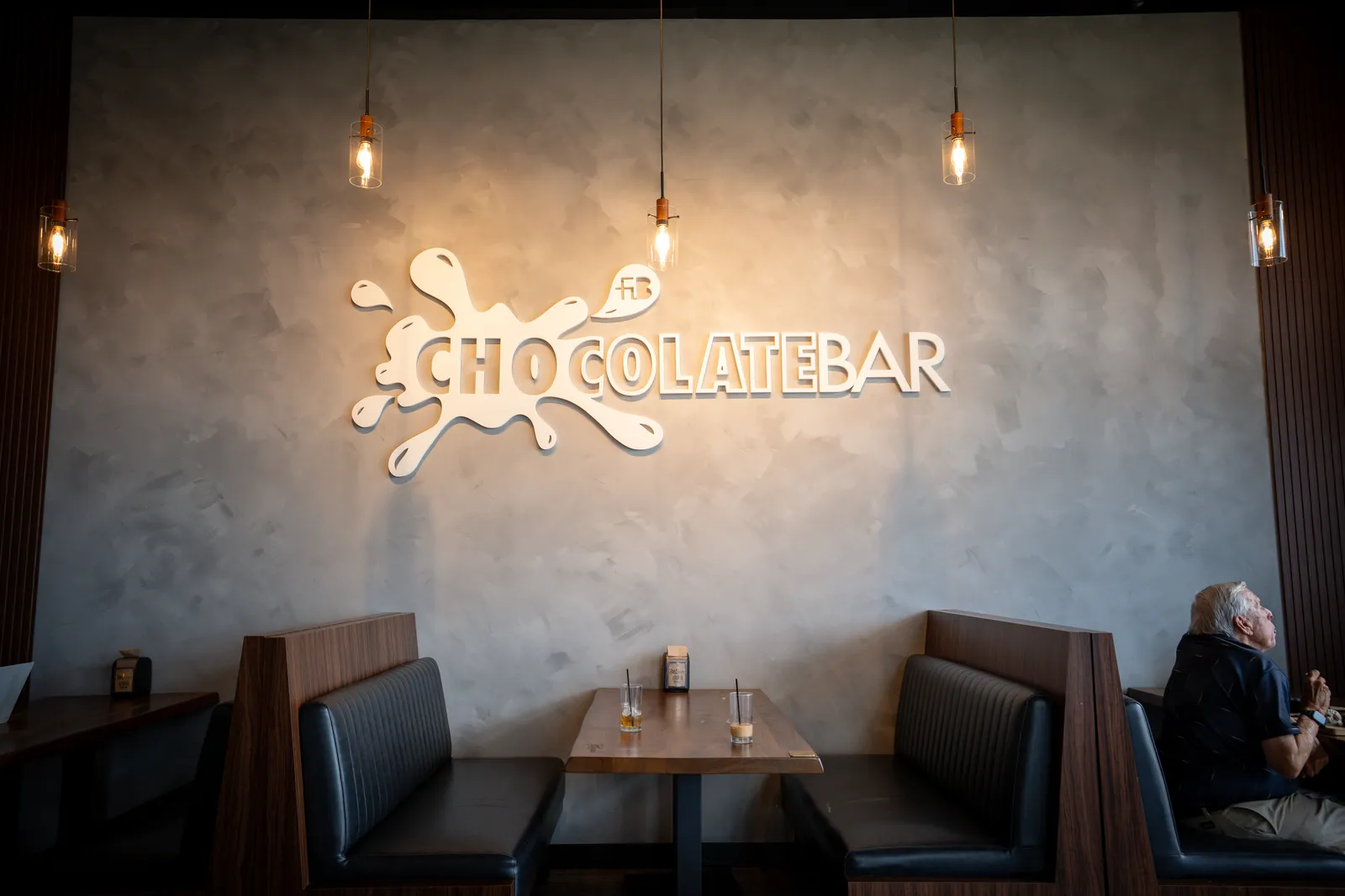 World-map wall and seating
